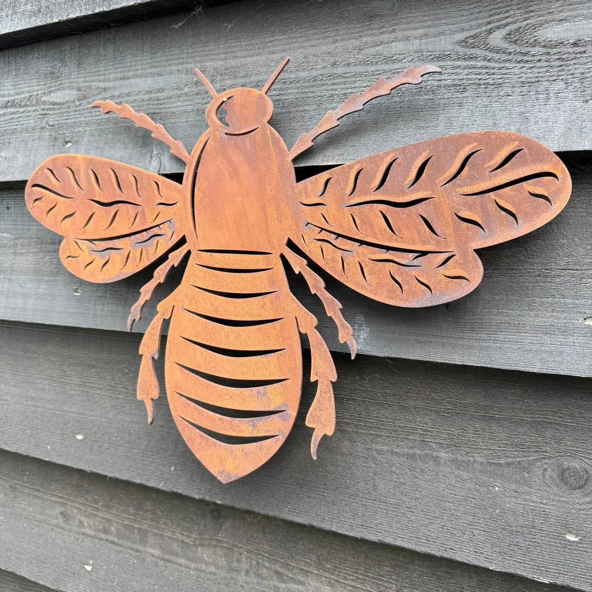 Large Rusty Metal Bee Garden Decoration
