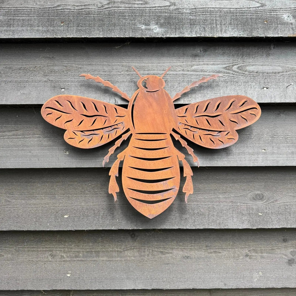 Large Rusty Metal Bee Garden Decoration