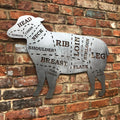 Large Galvanized Steel Butchers Lamb Decoration